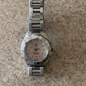 Tag Heuer Aquaracer mother of pearl watch
